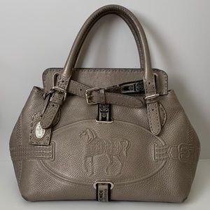 Fendi Taupe Villa Borghese Selleria Leather Bag